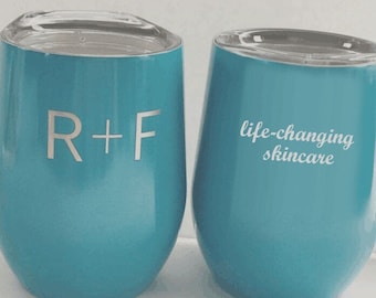 Rodan + Fields Personalize 9oz Wine Tumber, Stainless Steel Wine Tumbler, Promotional Custom Merchandise