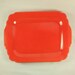 Riviera Homer Laughlin Pottery Bread Tray, Tab Handles, Original Red Glaze, Black Crazing, 12 1/4" X 9 1/8" Serving Plate, Vintage 1950's