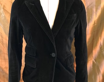 Vintage Black Velveteen DKNY Blazer Jacket