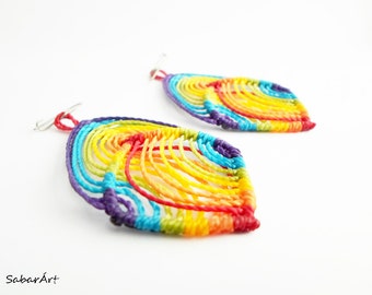 Rainbow earrings, LGBT earrings, LGBT jewelry, gay pride earrings, fun earrings