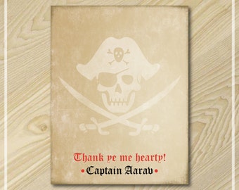 Pirate Party - Thank You Card - Thank You Notes