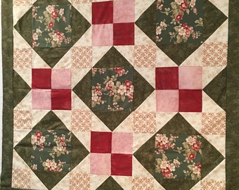 AFTERNOON DELIGHT Quilt Top 50" square--Moda Fabrics