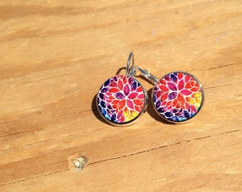 Just a Hint of Yellow: Wood French Lever Earrings