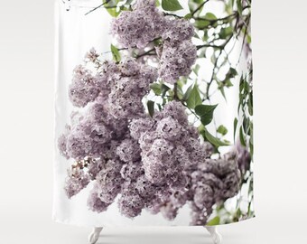 Shower Curtain, French Country, Lilac, Botanical, 71x74 inches, Exceptional Quality, fPOE