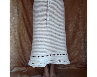 The skirt of cotton yarn, skirt, knit skirt, handmade, summer skirt,
