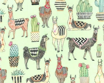 SALE - Michael Miller - Lovely Llamas Collection - Lovely Llamas in Mint