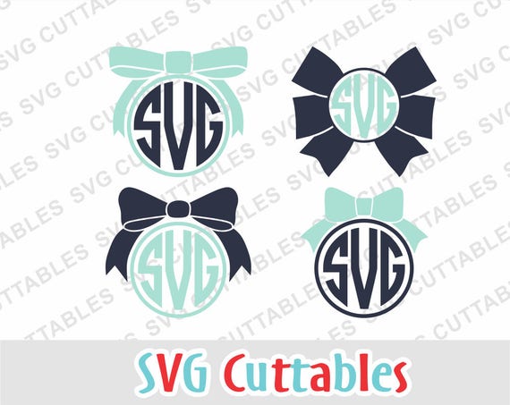 Bow svg Bow Monogram Frame Cheer Bow Monogram svg monogram