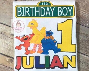 Sesame Street birthday shirt