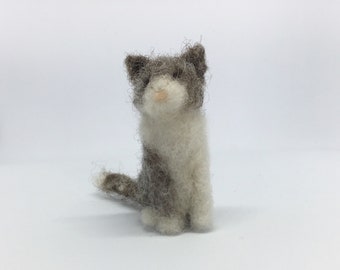 Needle felted cat | Etsy