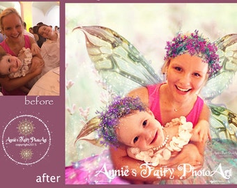 Two Person Custom Fairy Portrait from YOUR photo