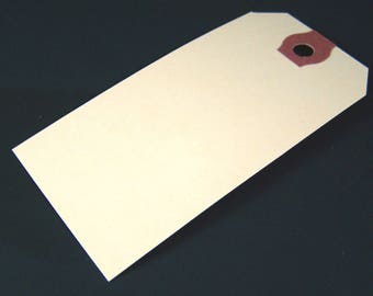 500 Manila Shipping Tags - 1 7/8" x 3 3/4" - Size #3 Manila Tag - Bulk Listing