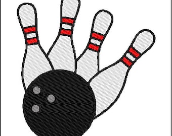 Bowling Embroidery Design