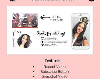 CUSTOM YouTube End Slate | Channel Art | Branding | New Layout