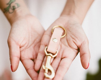 LEATHER Key Chain. Clip Keychain. Keychain. Key Fob. Key Holder. Leather Key Fob