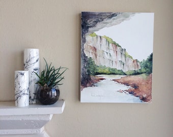 Original Watercolor Landscape Painting - 16" x 20"
