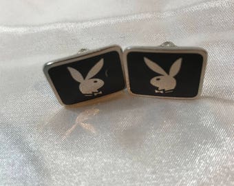 Rare, Vintage PLAYBOY BUNNY Clip Earrings and Matching Bracelet, Fantastic condition