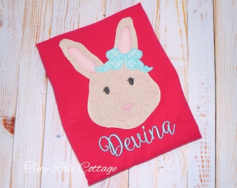 Easter Bunny Girl - Embroidered Shirt