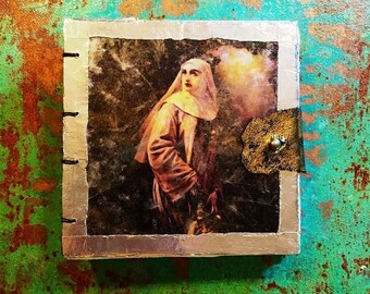 Gothic Gift - Handbound Journal - Art- Goth Book - Nuns - Beautiful Gothic Book - Gothic Artist - Mica