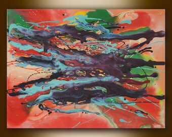 Original Abstract painting, Acrylic Canvas Art, Contemporary Modern Fine Art, Large painting, Colorfil art, 23.6 x31.5 in / 60 x 80 cm