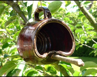 Bird Feeder, Ceramic Bird Feeder, Pottery Bird Feeder, Hanging Bird Feeder, Garden Bird Feeder, Seed Feeder, Nut Feeder, Mothers Day Gift