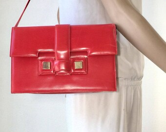 Jay Herbert, I. Magnum. Red Leather Purse, Bag, Shoulder Bag, 1970's