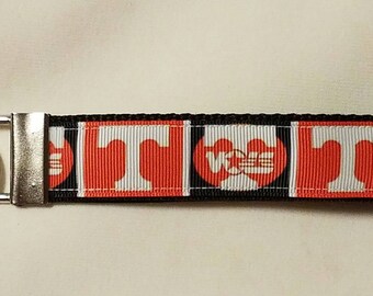 Handcrafted NCAA University of Tennessee Volunteers Key Chain Wristlet NEW