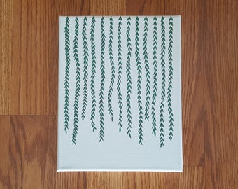 Willow Branch Painting, Vine, Kids Room Decor, 8x10 Painting