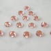 6mm pink morganite rose faceted nano gemstones. peachy pink rose cut cab. morganite lab grown apricot cabs