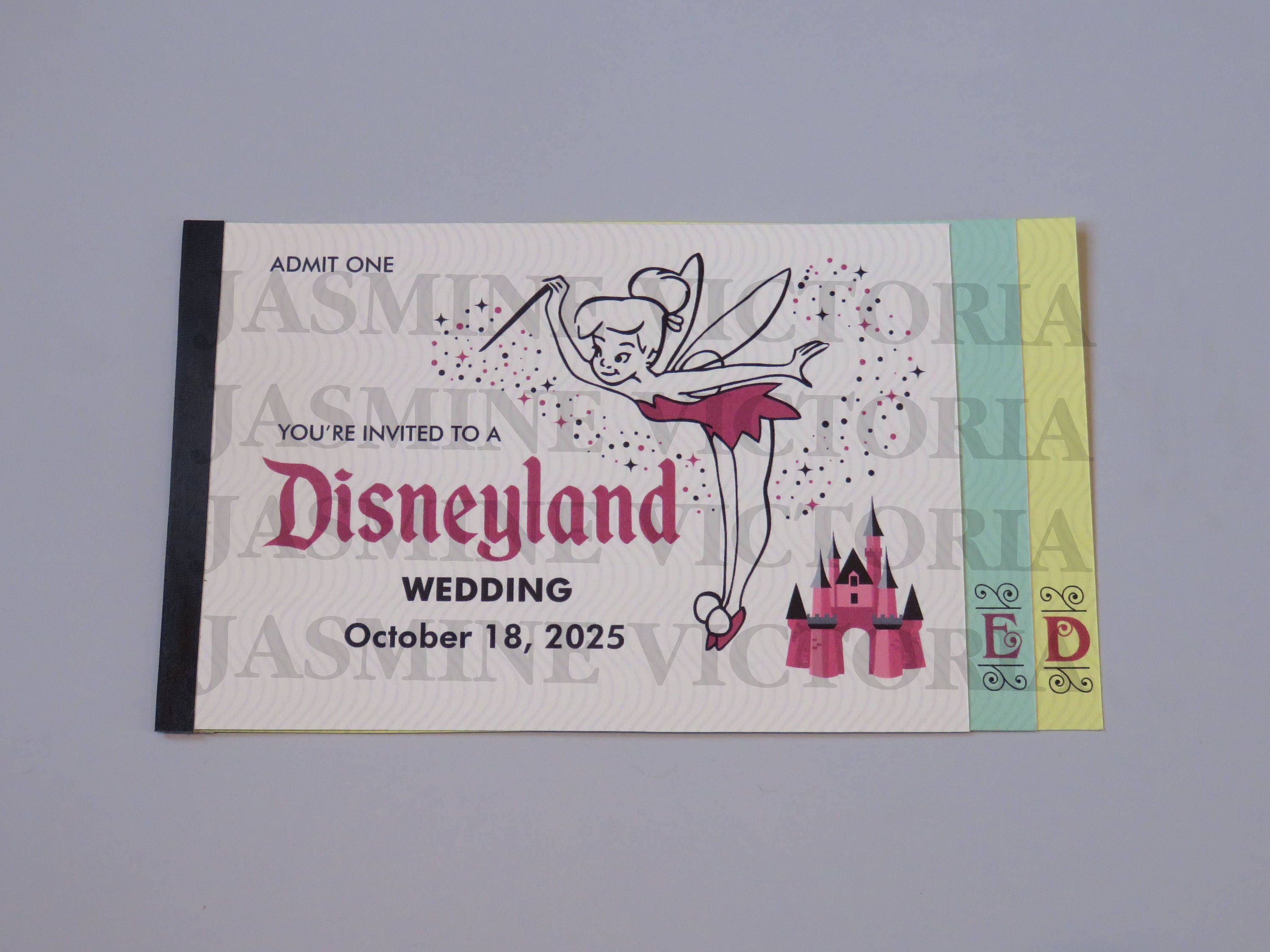 Disneyland Tinkerbell Disney inspired Vintage E Ticket 3 Page