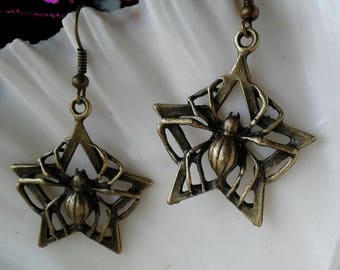 Black Widow Spider Earrings