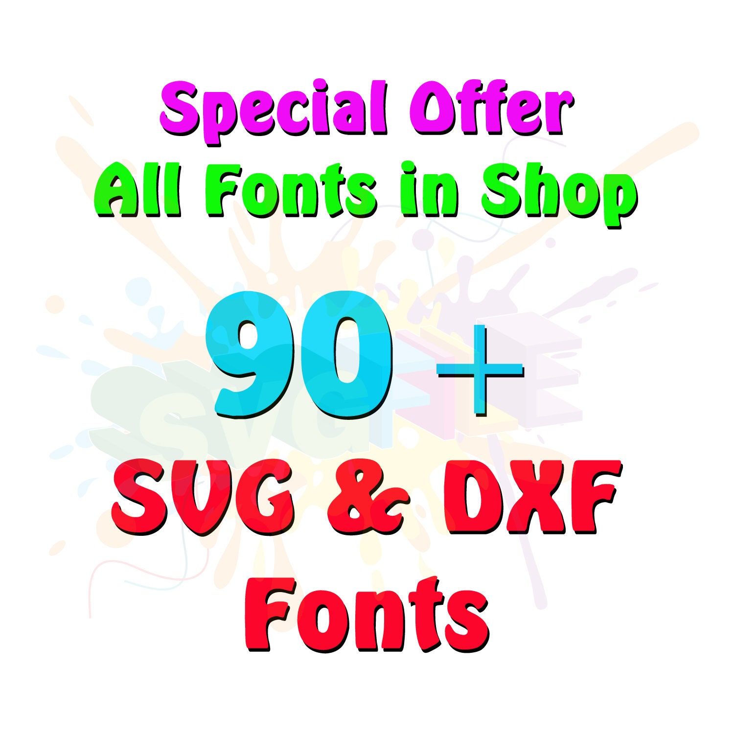 SVG Fonts for SVG Files Cutting Cricut Bundle Monogram ...