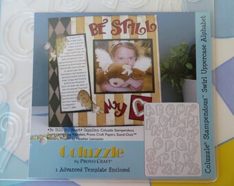 Coluzzle Swirl Uppercase Alphabet Shape Template -DIY Letters