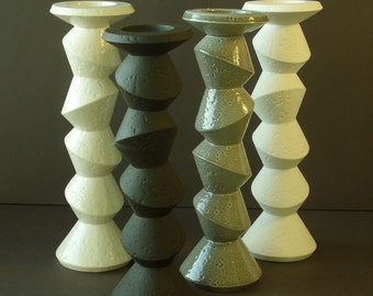 Sculptural ceramic candle holder.