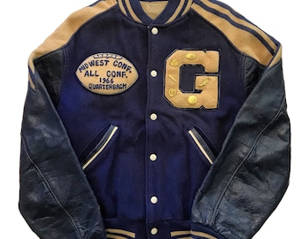 Vintage 1960s Varsity Letterman Jacket Mens Size Large