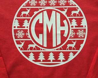 Aztec Christmas Monogram Shirt