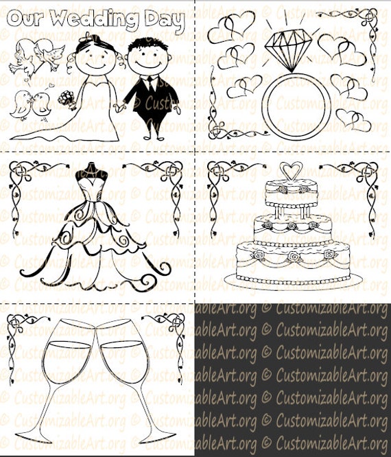 Download Wedding Coloring Book Kids Printable Wedding Activity book