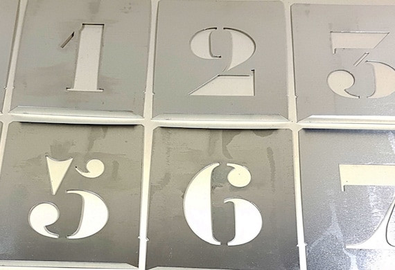 Number Stencils New large 4 inch plete Set aluminum alphabet Number Stencils New large 4 inch plete Set aluminum alphabet