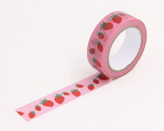10 meters of masking tape roll strawberries - Washi tape