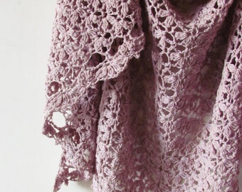 Marble Flowers Shawl Crochet Pattern PDF