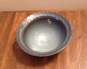blue pottery bowl, small blue pottery bowl, best gift for mom, blue serving bowl, blue ceramic bowl, cereal bowl, dessert bowl, snack bowl