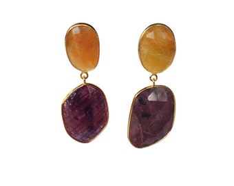 Chiara earrings with gemstones Elicce Paris