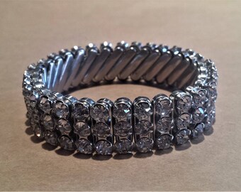Vintage Rhinestone Cuff Bracelet