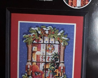 Zweigart "Christmas Window" artiste Counted Cross Stitch Kit, Approx. 11" x 14" Kooler Design Studios