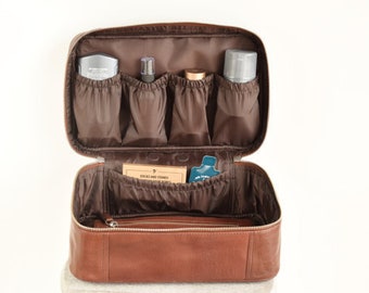 Toiletry bag men - Personalized mens toiletry bag - Leather toiletry bag - Monogrammed toiletry bags - Personalized dopp kit - Shaving kit