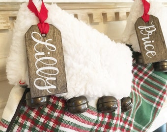 Personalized Christmas Stocking Name Tags