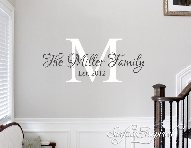 Download Wall Decals Quote Personalized Family Name Wall Decal Name