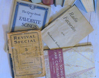 4 Hymnal Books, Vintage Hymnal, Antique Hymnal, Old Hymnal, Vintage Hymn Book