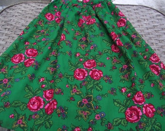 SALE! 15 % off Romanian Woolen Skirt Ukrainian Polish Romanian floral women's girls skirt clothes Old Skirt