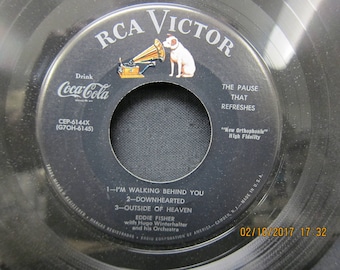 Eddie Fisher Souvenir Record From Coke Time - RCA Victor - 45RPM