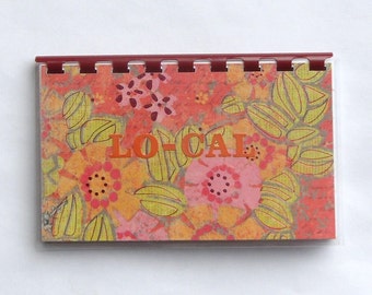Handmade Orange 'Lo-Cal' Blank Recipe book for Your Personal Recipes